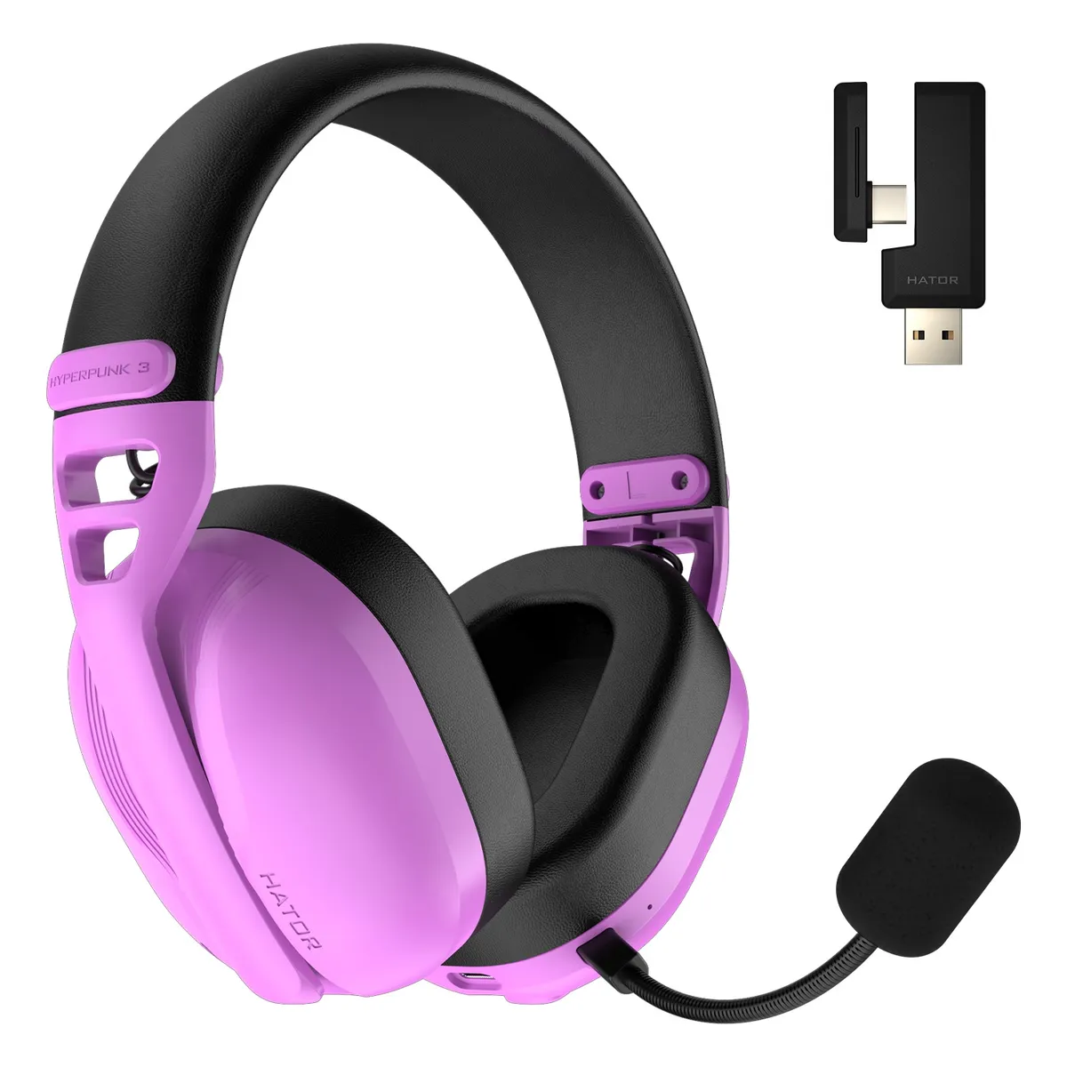 Гарнiтура Hator Hyperpunk 3 Wireless Cyber Violet (ESH19) - мініатюра 9