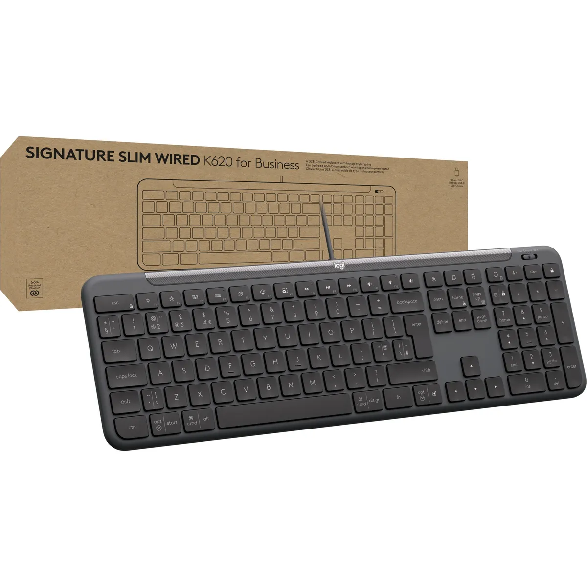 Клавіатура Logitech Signature Slim K620 for Business Graphite (920-013333) - мініатюра 2