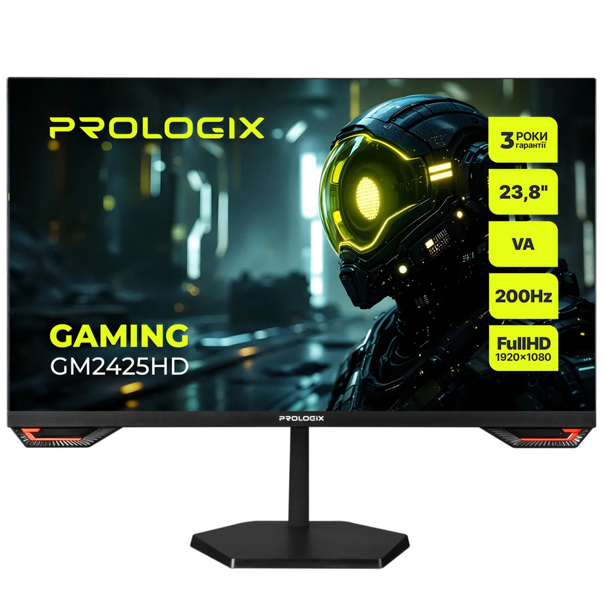Монітор Prologix Gaming 23.8" GM2425HD VA Black 200Hz - зображення 1