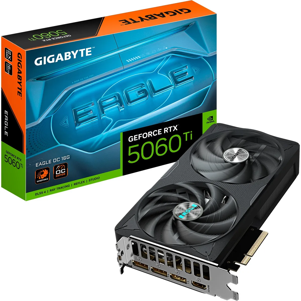 Відеокарта GF RTX 5060 Ti 16GB GDDR7 Eagle OC Gigabyte (GV-N506TEAGLE OC-16GD) - зображення 1
