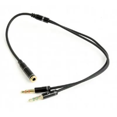 Кабель мультимедійний Jack 3.5mm F to 2 x Jack 3.5mm M Cablexpert (CCA-418M) - мініатюра 2