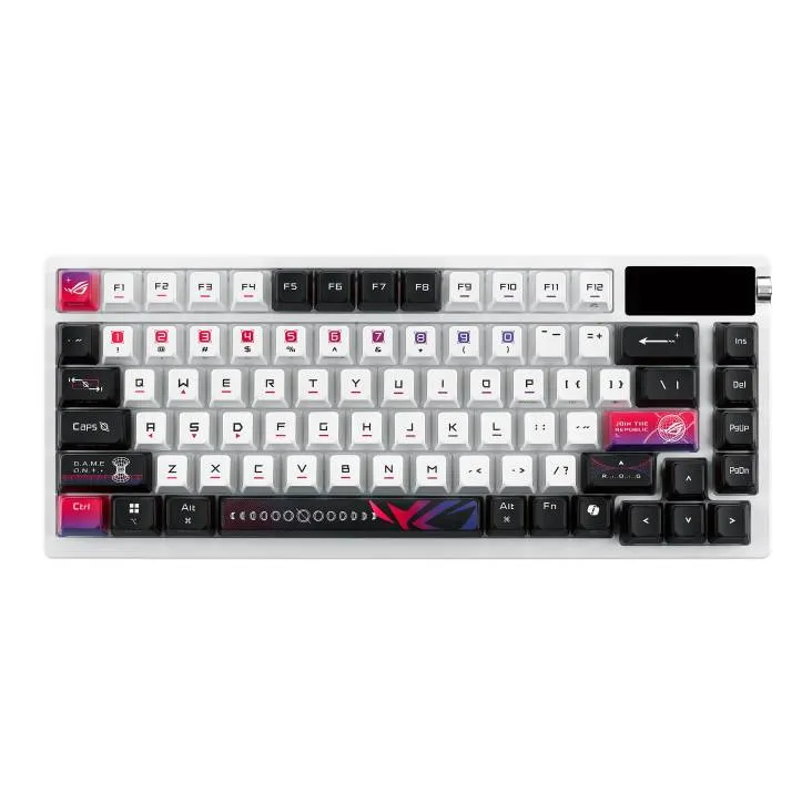 Клавіатура бездротова Asus ROG Azoth X NX Snow V2 EN PBT White (90MP044F-BKUA30) - мініатюра 3