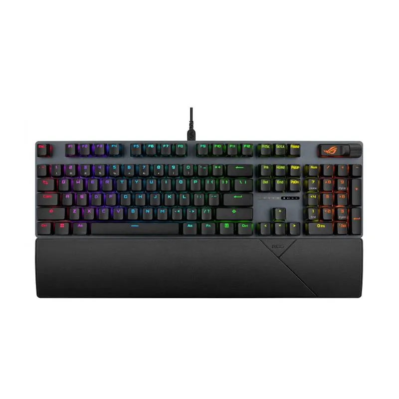Клавiатура Asus ROG Strix Scope II X NX Snow V2 EN PBT Black (90MP03XF-BKUA20) - зображення 1