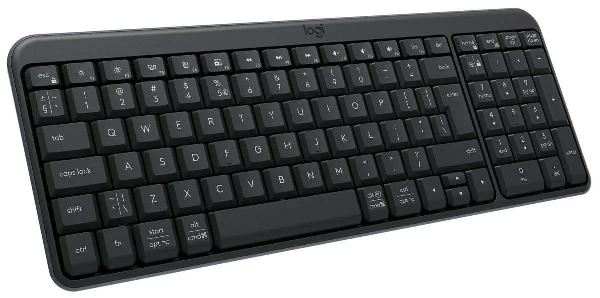 Клавiатура бездротова Logitech K250 Graphite (920-013822) - мініатюра 2