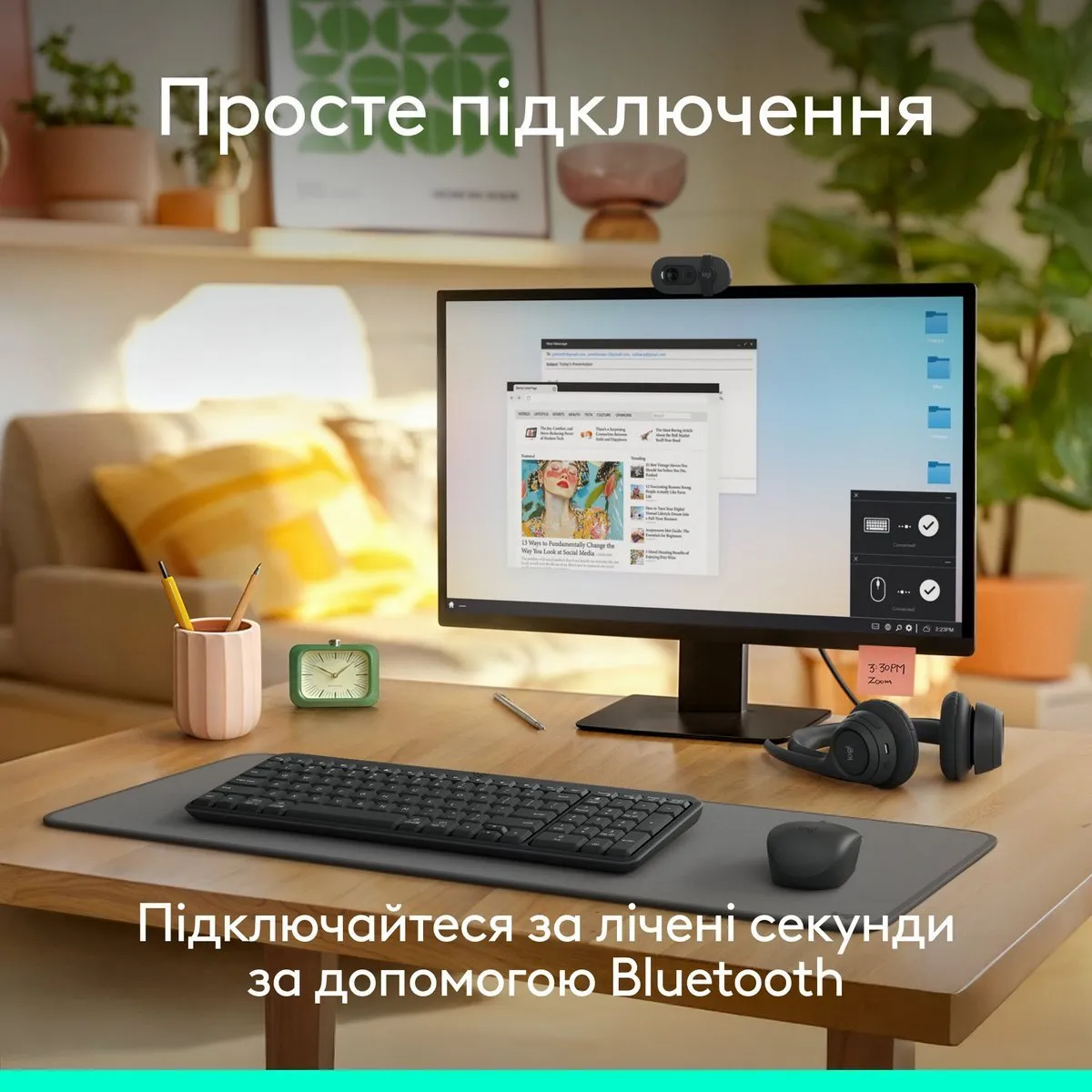 Клавiатура бездротова Logitech K250 Graphite (920-013822) - мініатюра 9