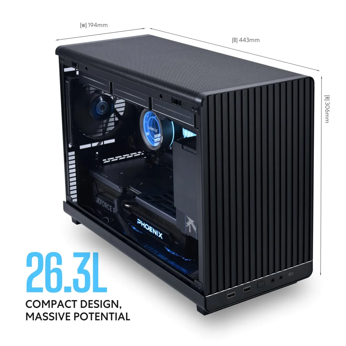 Корпус Lian Li A3-mATX Black (G99.A3X.00) без БЖ - мініатюра 9