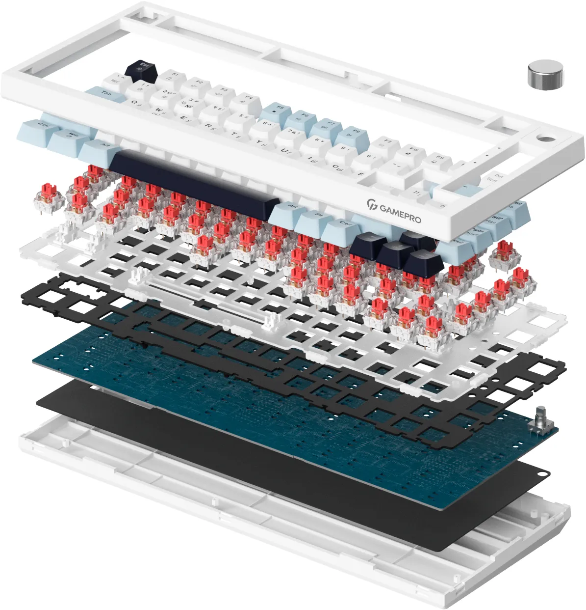 Клавіатура GamePro Genesis Warden MK160BL White - мініатюра 2