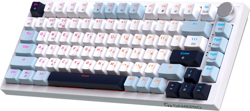 Клавіатура GamePro Genesis Warden MK160BL White - мініатюра 3