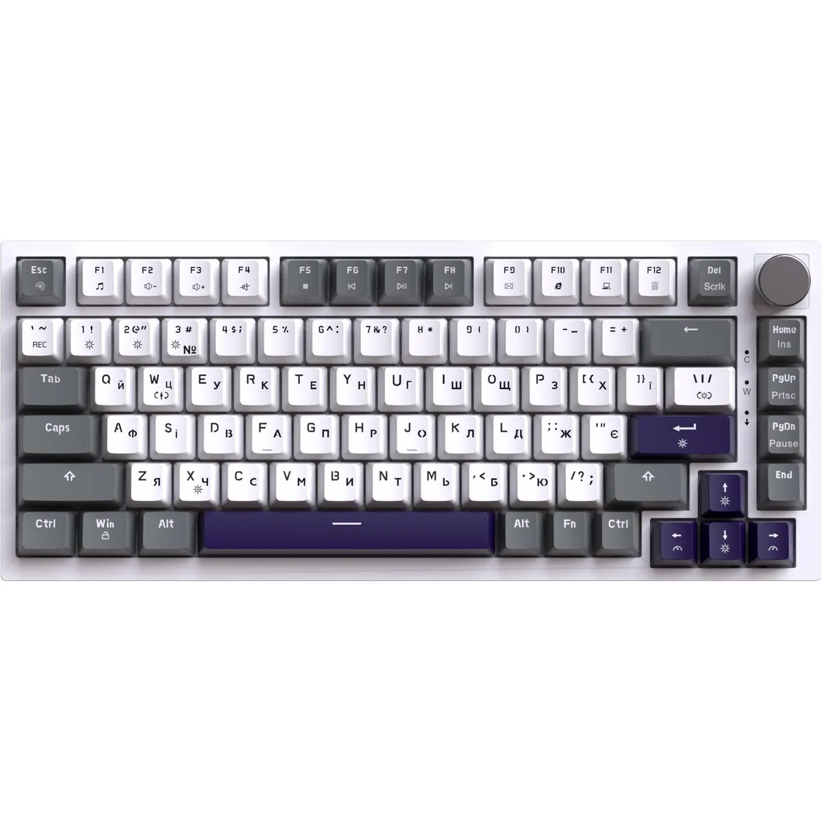 Клавіатура GamePro Genesis Warden MK160P White/Grey - зображення 1