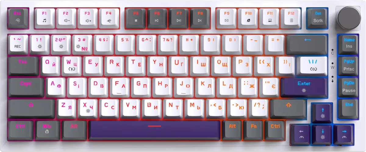 Клавіатура GamePro Genesis Warden MK160P White/Grey - мініатюра 3