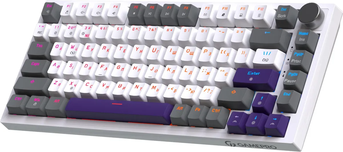 Клавіатура GamePro Genesis Warden MK160P White/Grey - мініатюра 4