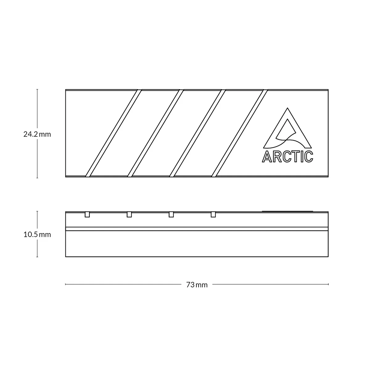 Радіатор охолодження для SSD Arctic M2 Pro Black (ACOTH00001A) - мініатюра 2