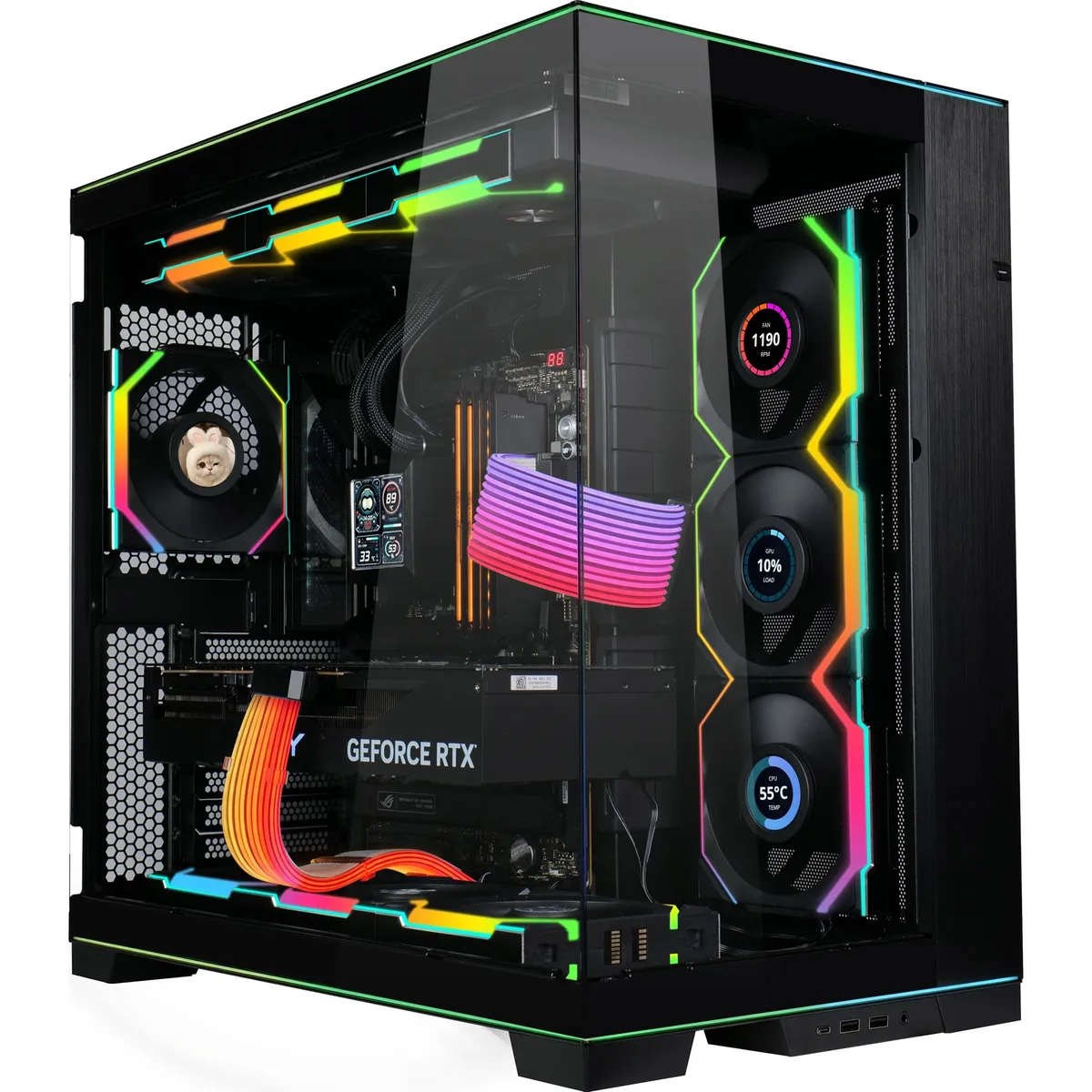 Вентилятор Lian Li Uni Fan SL Wireless LCD Reverse 120-1 Black (G99.12RSLLCD1W1B.00) - мініатюра 2