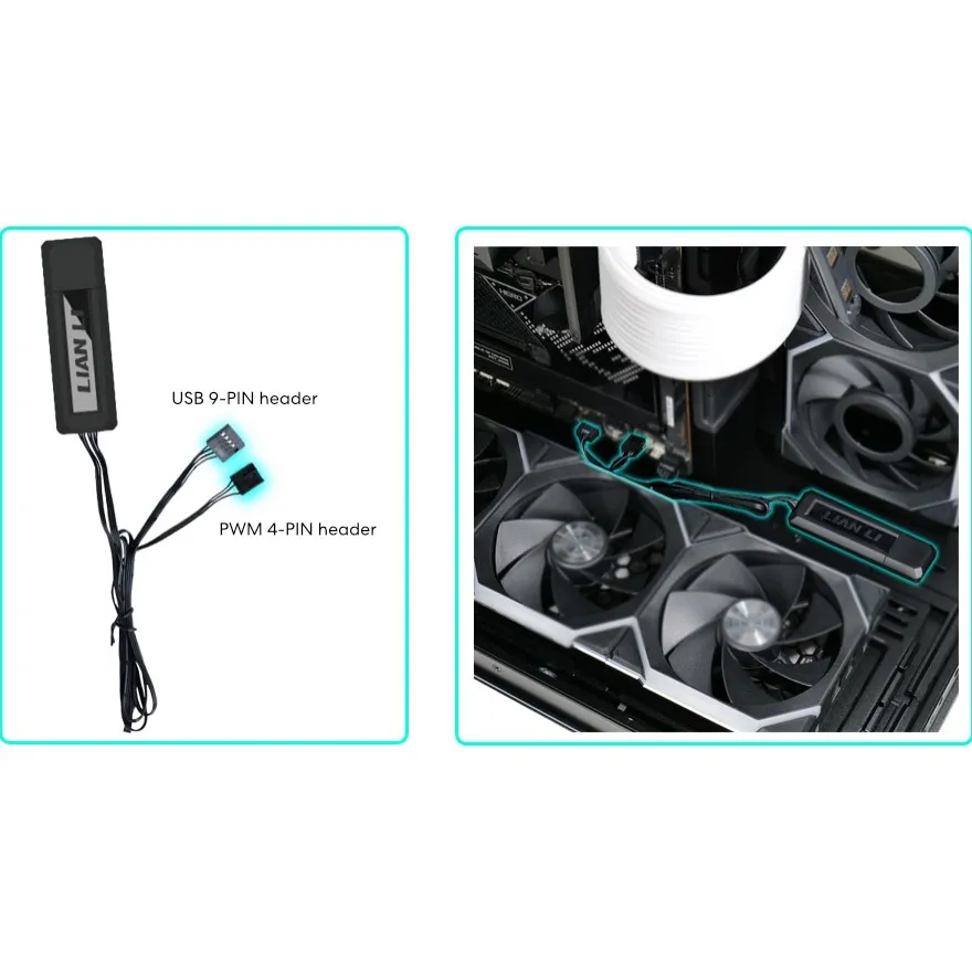 Контролер для вентиляторів Lian Li L-Wireless Controller Black (G89.RF-T-B.01) - мініатюра 4