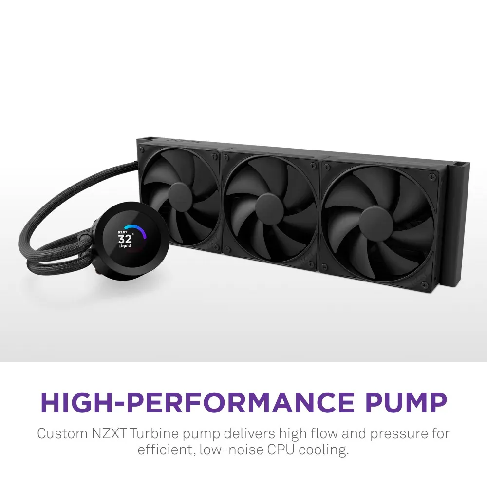 Система водяного охолодження NZXT Kraken Plus 360 V2 Black (RL-KN360-B2) - мініатюра 8