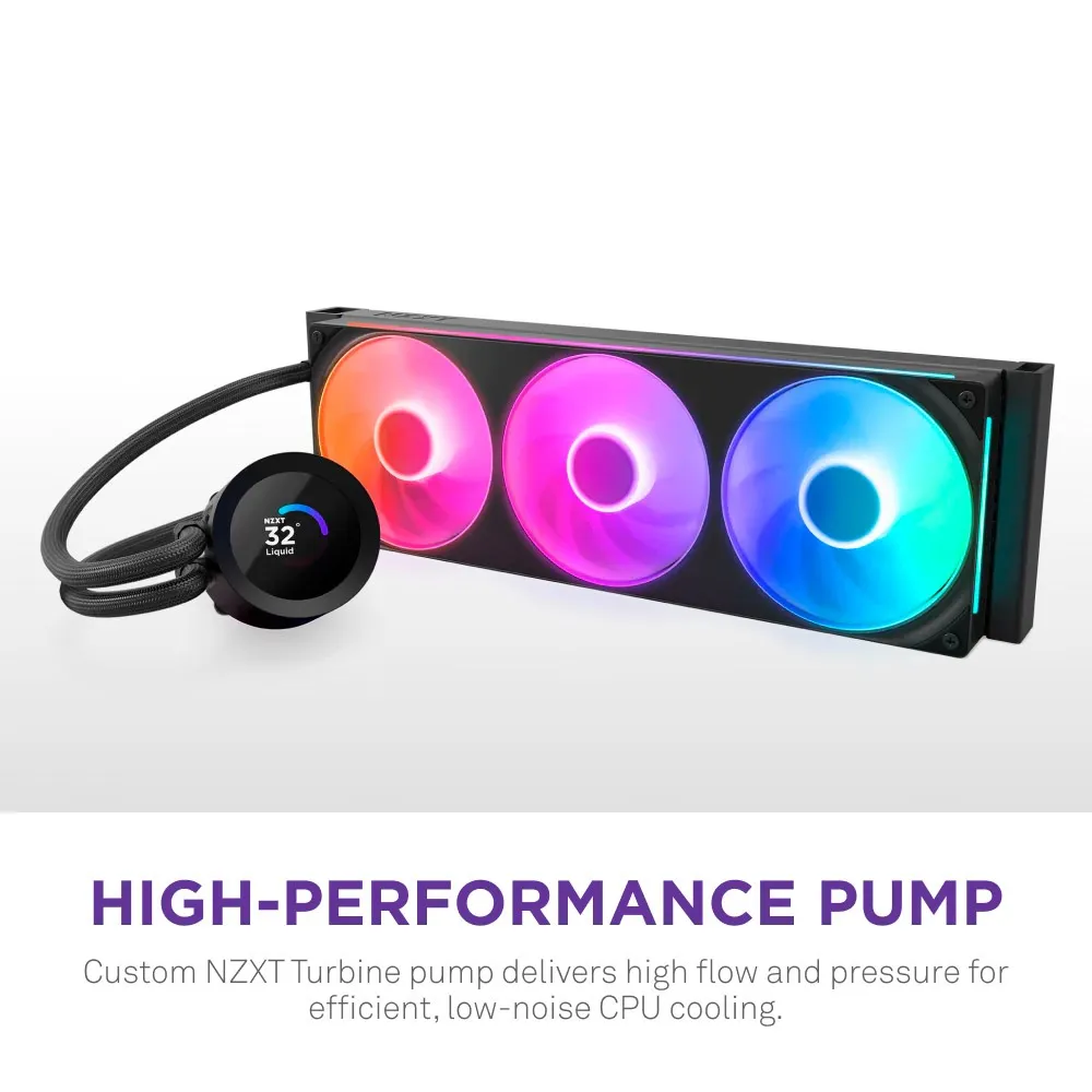 Система водяного охолодження NZXT Kraken Plus 360 RGB V2 Black (RL-KR360-B2) - мініатюра 11