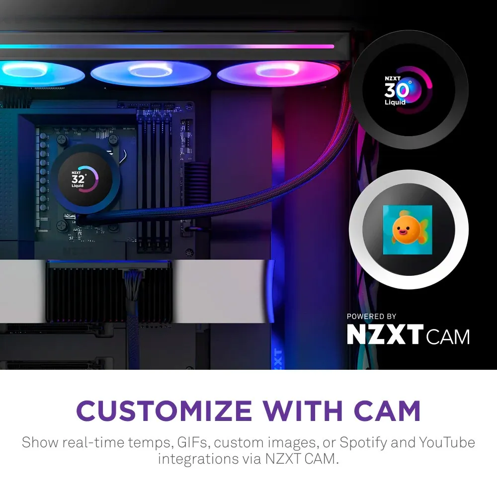 Система водяного охолодження NZXT Kraken Plus 360 RGB V2 Black (RL-KR360-B2) - мініатюра 9
