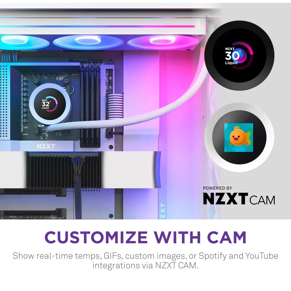 Система водяного охолодження NZXT Kraken Plus 360 RGB V2 White (RL-KR360-W2) - мініатюра 12