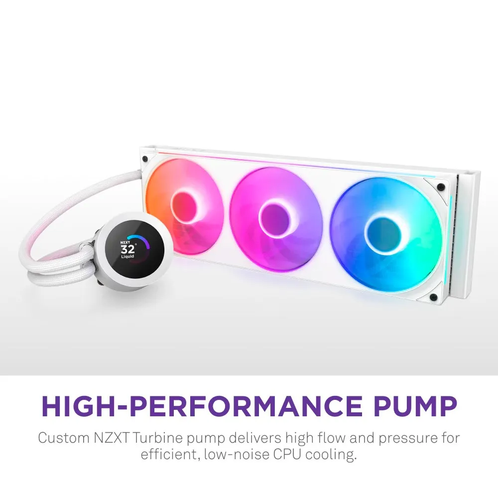 Система водяного охолодження NZXT Kraken Plus 360 RGB V2 White (RL-KR360-W2) - мініатюра 14