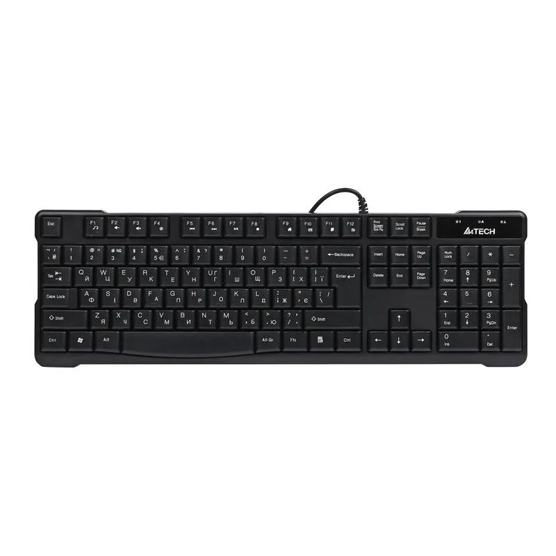 Клавіатура A4Tech KR-750 Ukr Black - зображення 1