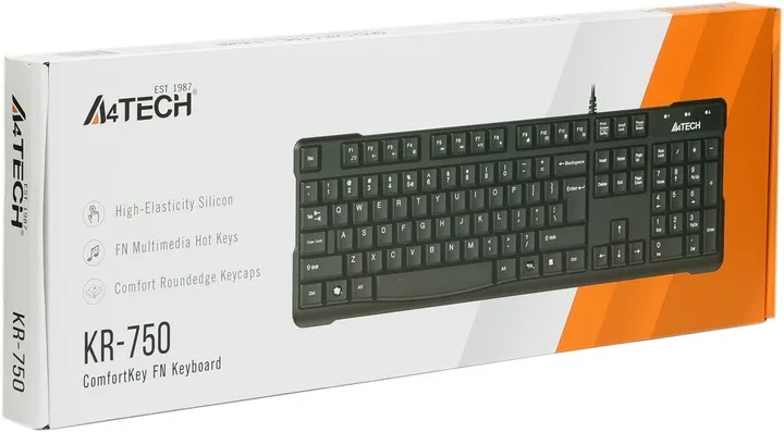 Клавіатура A4Tech KR-750 Ukr Black - мініатюра 5