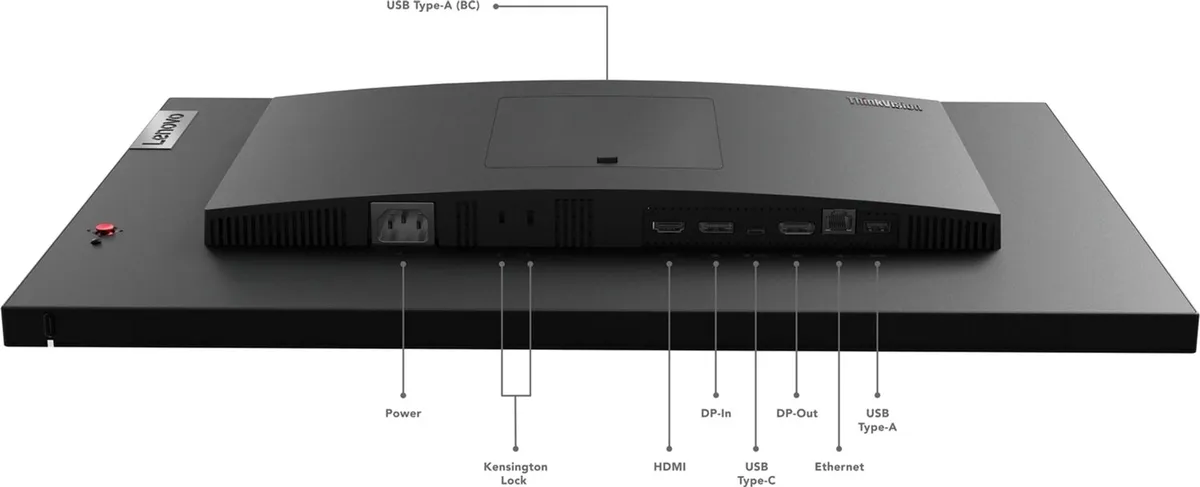 Монiтор Lenovo ThinkVision 23.8" P24h-30 (63B3GAT6UA) IPS Black  - мініатюра 8