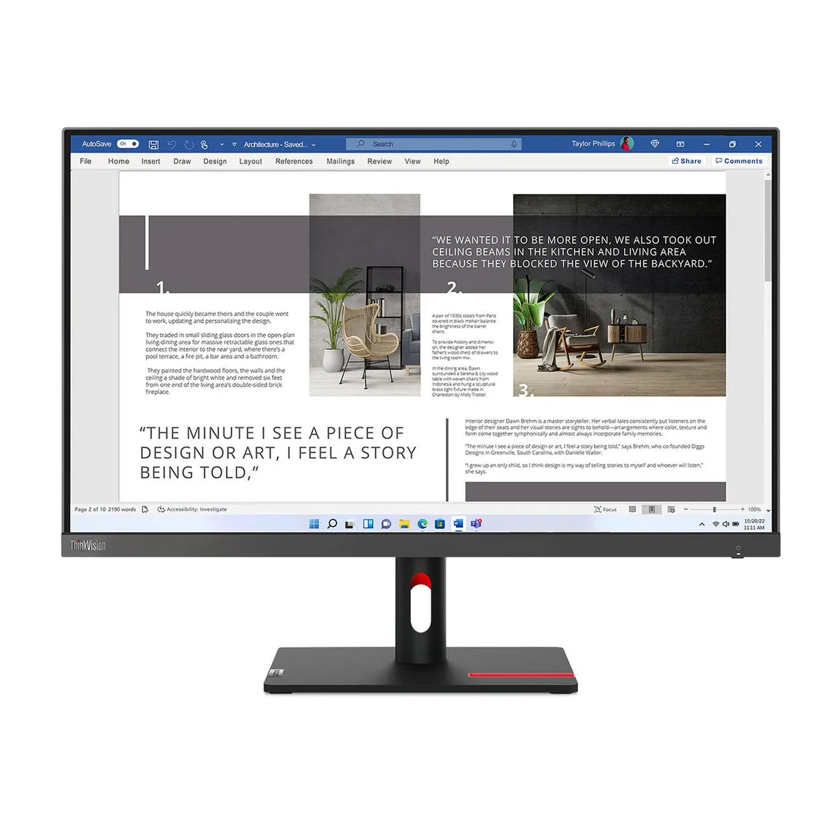 Монiтор Lenovo ThinkVision 27" S27i-30 (63DFKAT4UA) IPS Black 100Hz - зображення 1