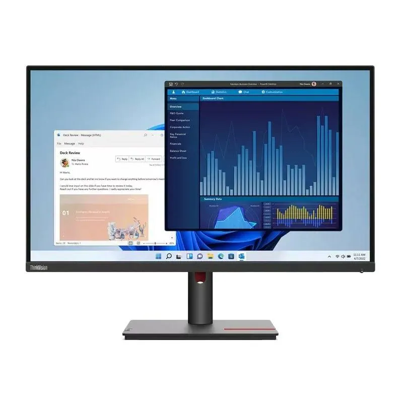 Монiтор Lenovo ThinkVision 27" T27p-30 (63A9GAT1EU) IPS Black  - зображення 1