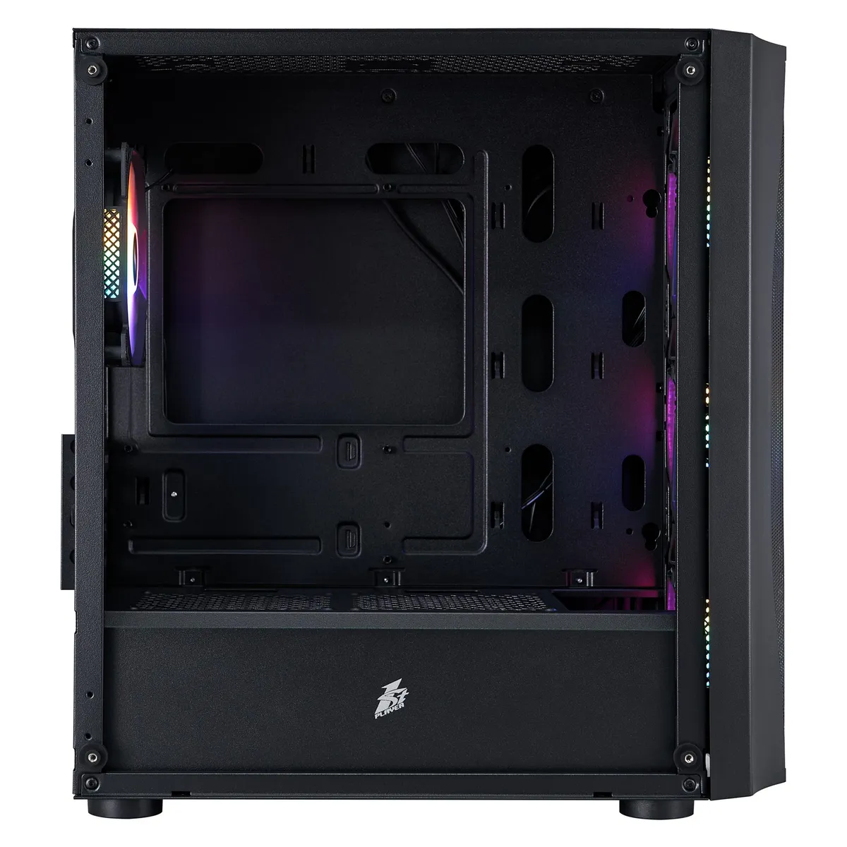 Корпус 1stPlayer X3-M-BK-4F1 Black без БЖ - мініатюра 6
