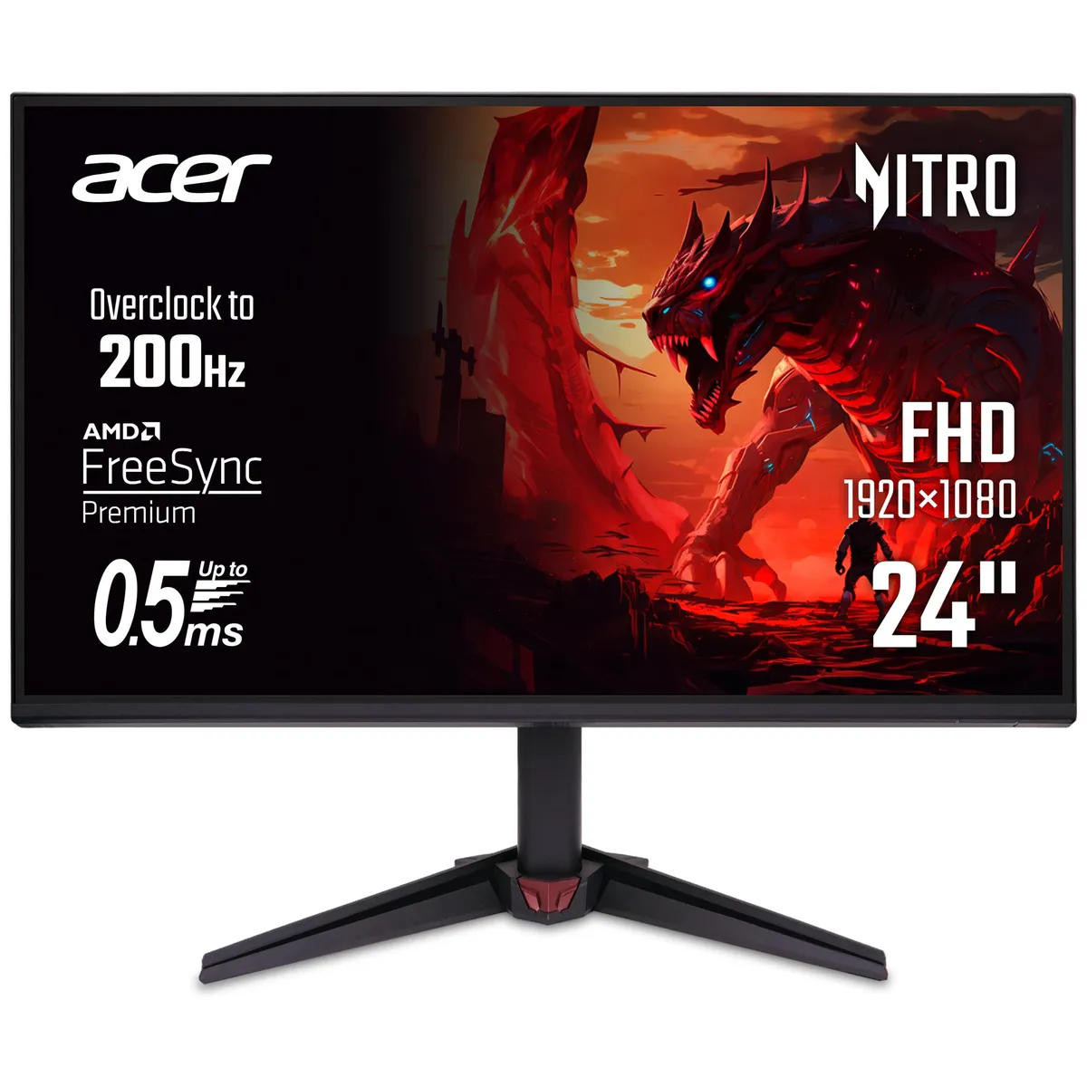 Монітор Acer 23.8" VG240YX1bmiipx (UM.QV0EE.101) IPS Black 200Hz - зображення 1
