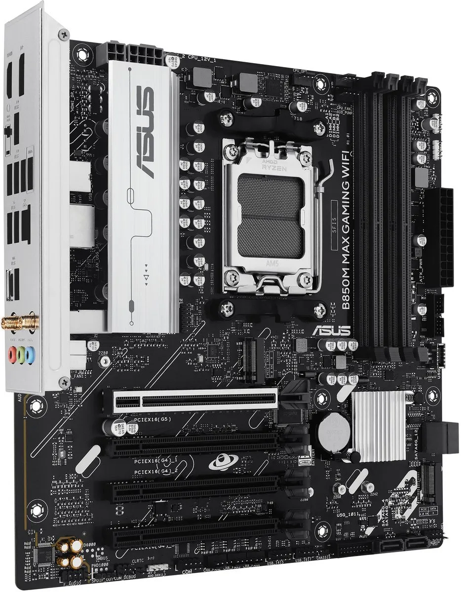 Материнська плата Asus B850M Max Gaming WiFi Socket AM5 - мініатюра 4