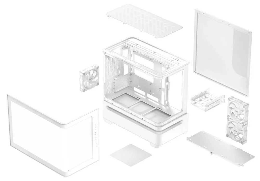 Корпус Asus Prime AP202 ARGB Tempered Glass White без БЖ (90DC00P3-B19000) - мініатюра 17