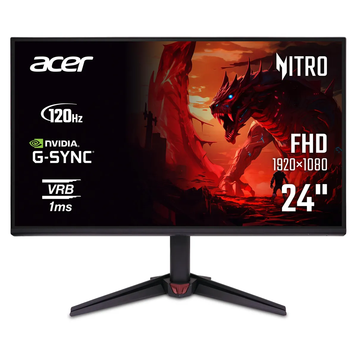 Монітор Acer 23.8" VG240YGbip (UM.QV0EE.G03) IPS Black 120Hz - зображення 1
