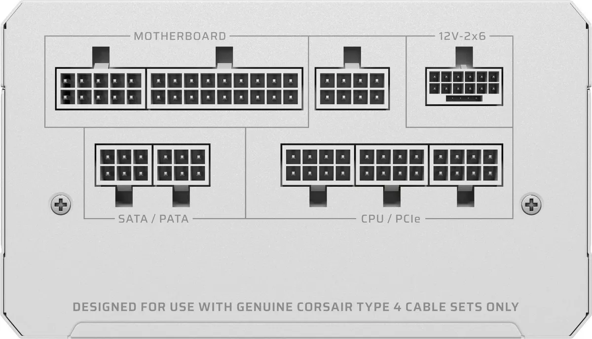 Блок живлення Corsair RM1000e ATX 3.1 White (CP-9020294-EU) 1000W - зображення 1