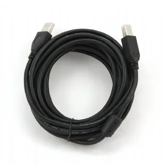 Кабель Cablexpert USB - USB Type-B V 2.0 (M/M), 4.5 м, Феритовий фільтр, чорний (CCF-USB2-AMBM-15) - зображення 1