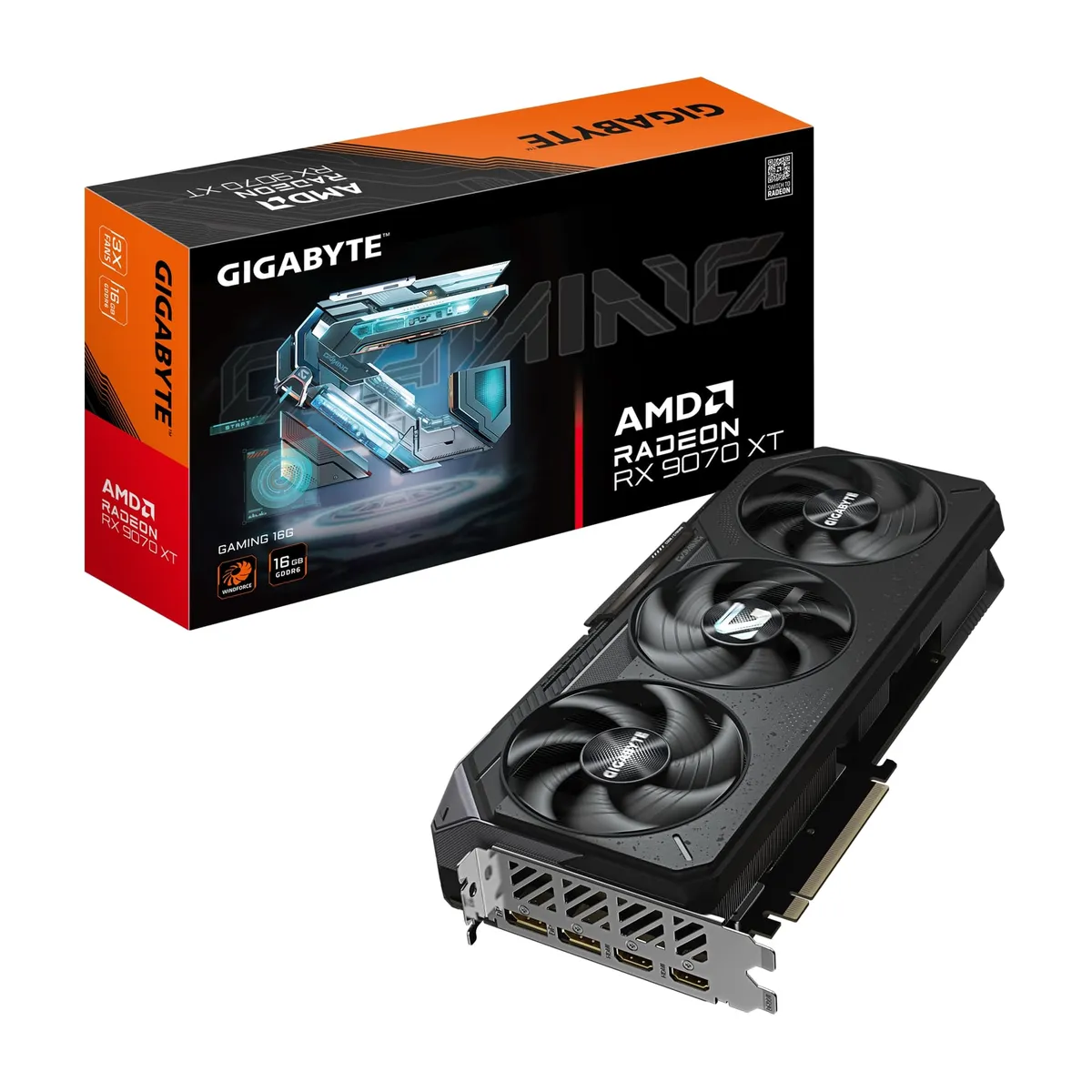 Відеокарта AMD Radeon RX 9070 XT 16GB GDDR6 Gaming Gigabyte (GV-R9070XTGAMING-16GD) - зображення 1