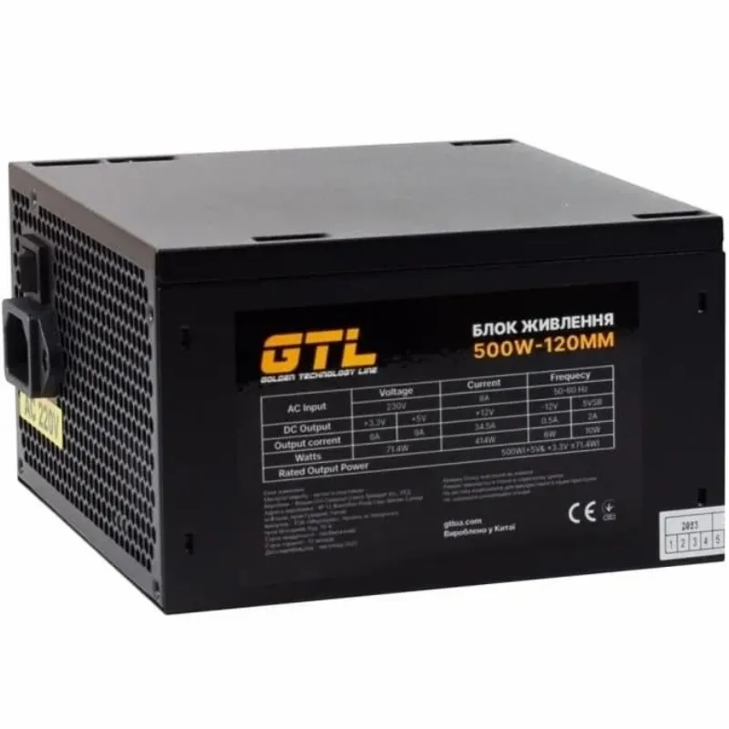 Блок живлення GTL Gaming Star (GTLGS500BK) 500W - мініатюра 7