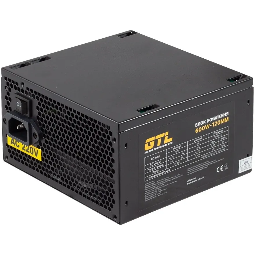 Блок живлення GTL Gaming Star (GTLGS600BK) 600W - мініатюра 6