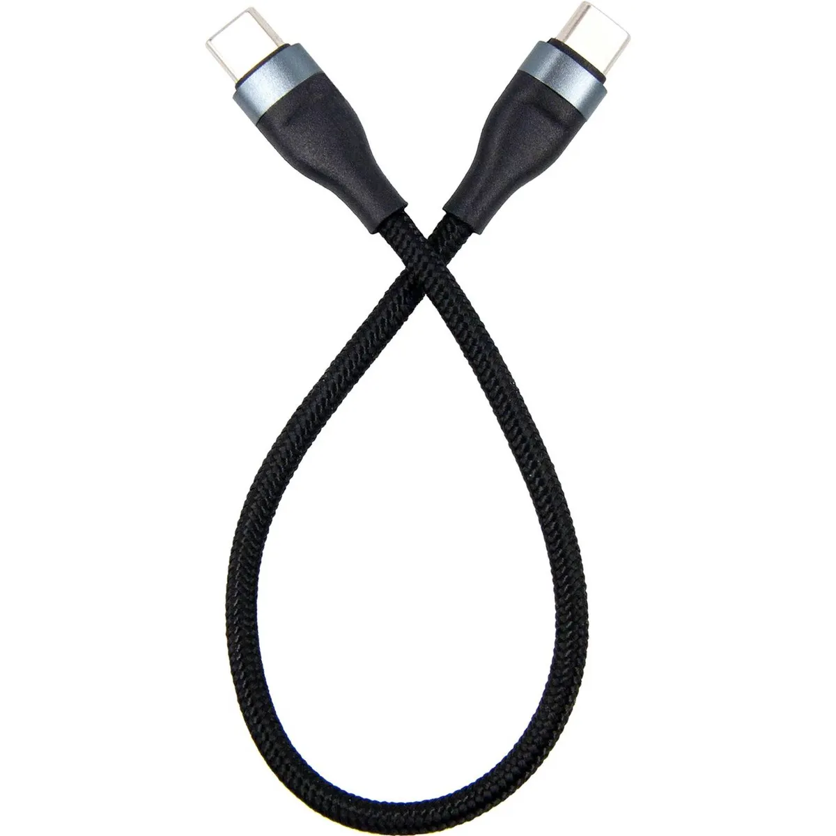 Кабель Dengos USB Type-C - USB Type-C, 0.25 м (M/M), Black (NTK-TC-TC-SHRT-BLACK) - зображення 1