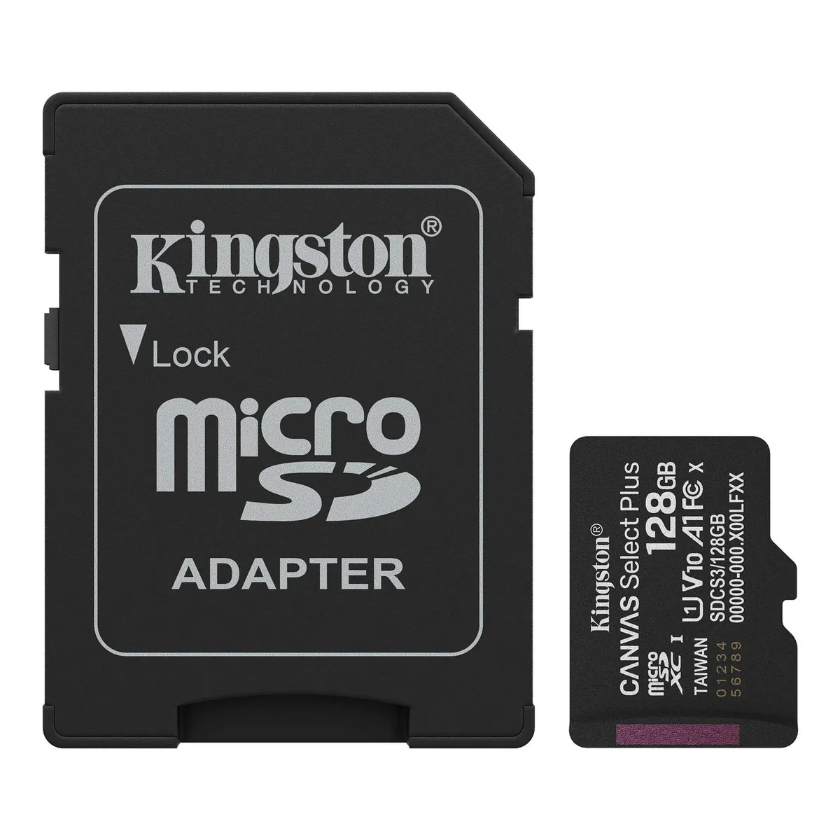 Карта пам`яті MicroSDXC 128GB UHS-I Class 10 Kingston Canvas Select Plus R150MB/s (SDCS3/128GBSP) - зображення 1