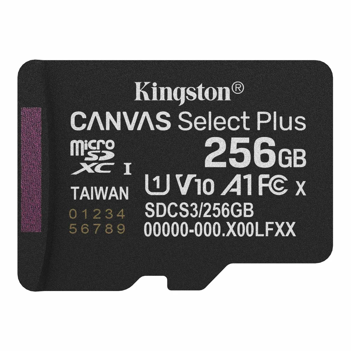Карта пам`яті MicroSDXC 256GB UHS-I Class 10 Kingston Canvas Select Plus R150MB/s + SD-адаптер (SDCS3/256GB) - зображення 1