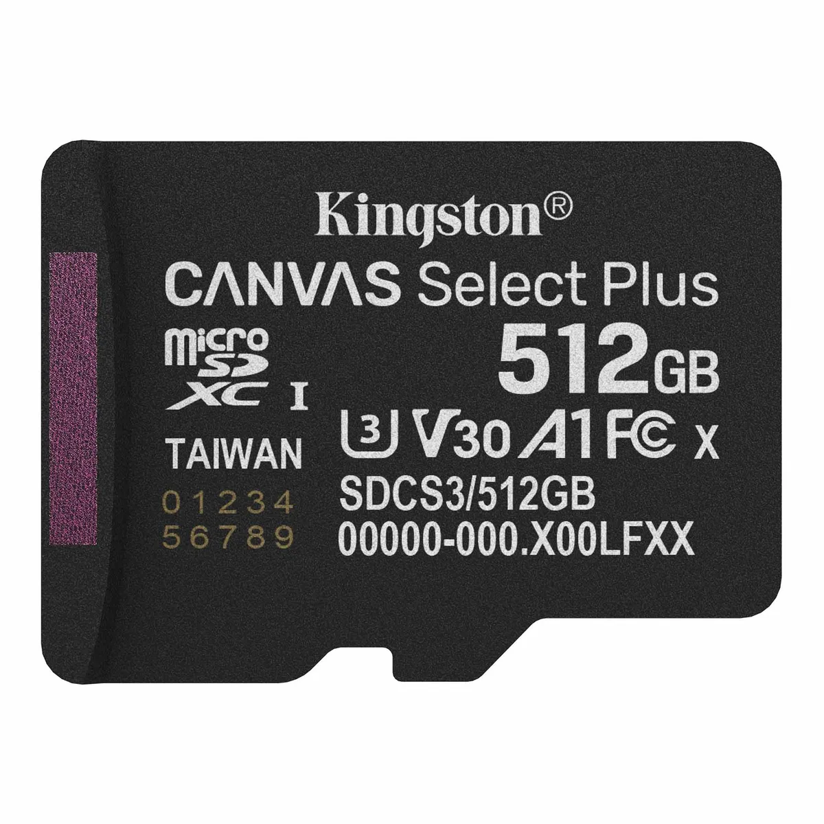 Карта пам`яті MicroSDXC 512GB UHS-I Class 10 Kingston Canvas Select Plus R150MB/s (SDCS3/512GBSP) - зображення 1