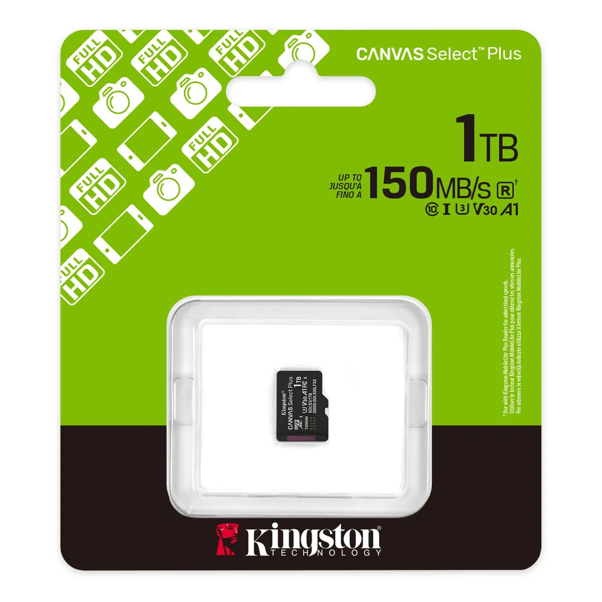 Карта пам`яті MicroSDXC 1TB UHS-I Class 10 Kingston Canvas Select Plus R150MB/s (SDCS3/1TBSP) - мініатюра 3