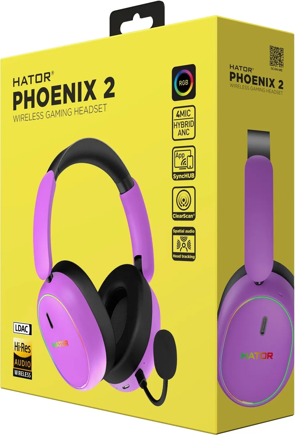 Гарнiтура Hator Phoenix 2 Wireless Violet (ESH42) - мініатюра 6