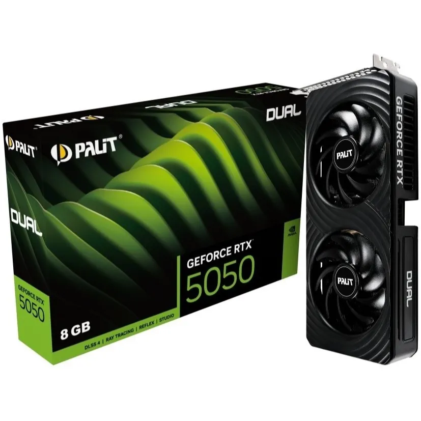 Відеокарта GF RTX 5050 8GB GDDR6 Dual Palit (NE65050019P1-GB2070D) - мініатюра 11