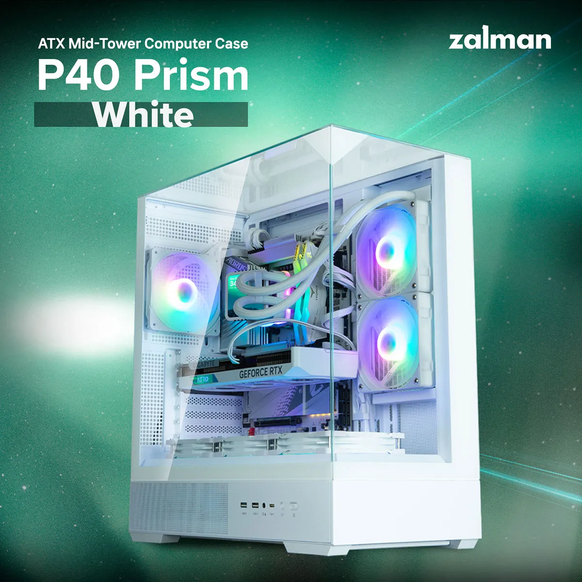 Корпус Zalman P40 Prism White - мініатюра 2