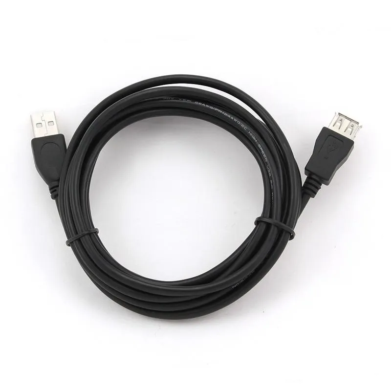 Кабель Cablexpert USB - USB V 2.0 (M/F), подовжувач, 3.0 м, чорний (CCP-USB2-AMAF-10) - зображення 1