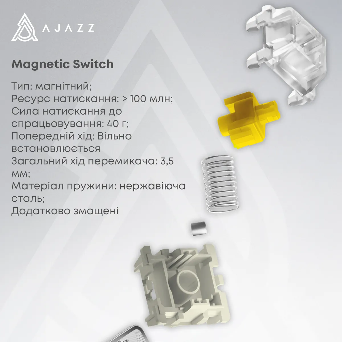 Клавіатура Ajazz AK680 Max Magnetic Switch White (AK680-WM-W-A) - мініатюра 5