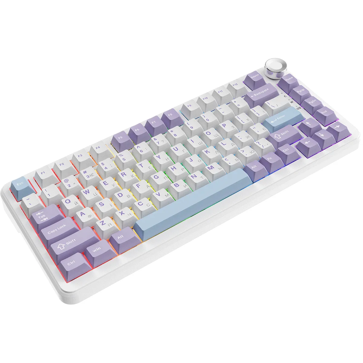 Клавіатура Ajazz AK820 Max Magnetic Switch White (AK820MAX-WM-PWB) - мініатюра 8