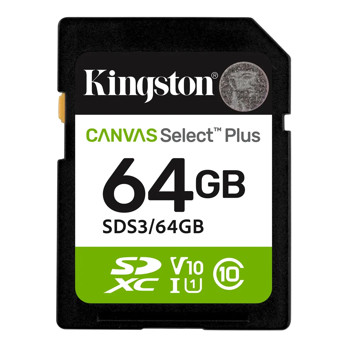 Карта пам`яті SDXC 64GB UHS-I Class 10 Kingston Canvas Select Plus R100MB/s (SDS3/64GB) - зображення 1